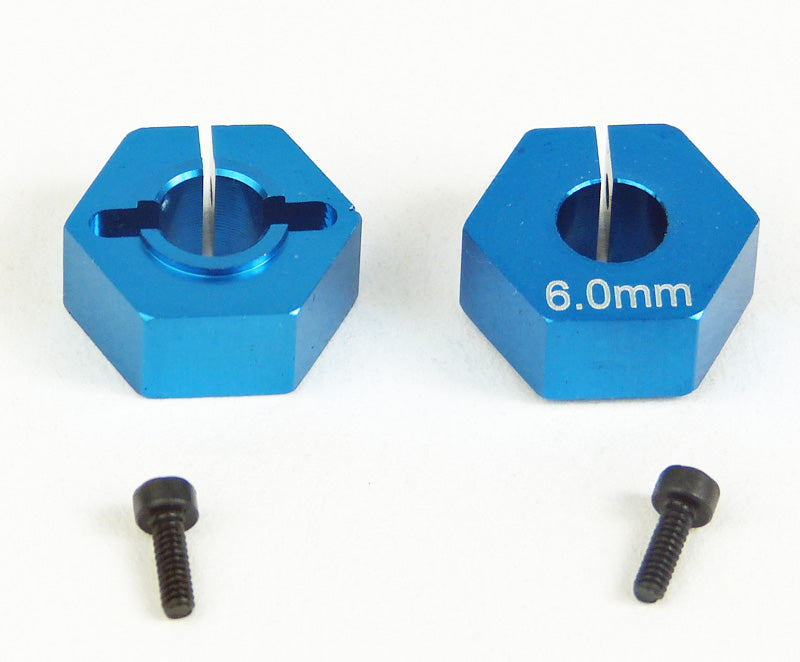 12MM CLAMPING HEX for 5MM AXLE, 6MM OFFSET (pr)